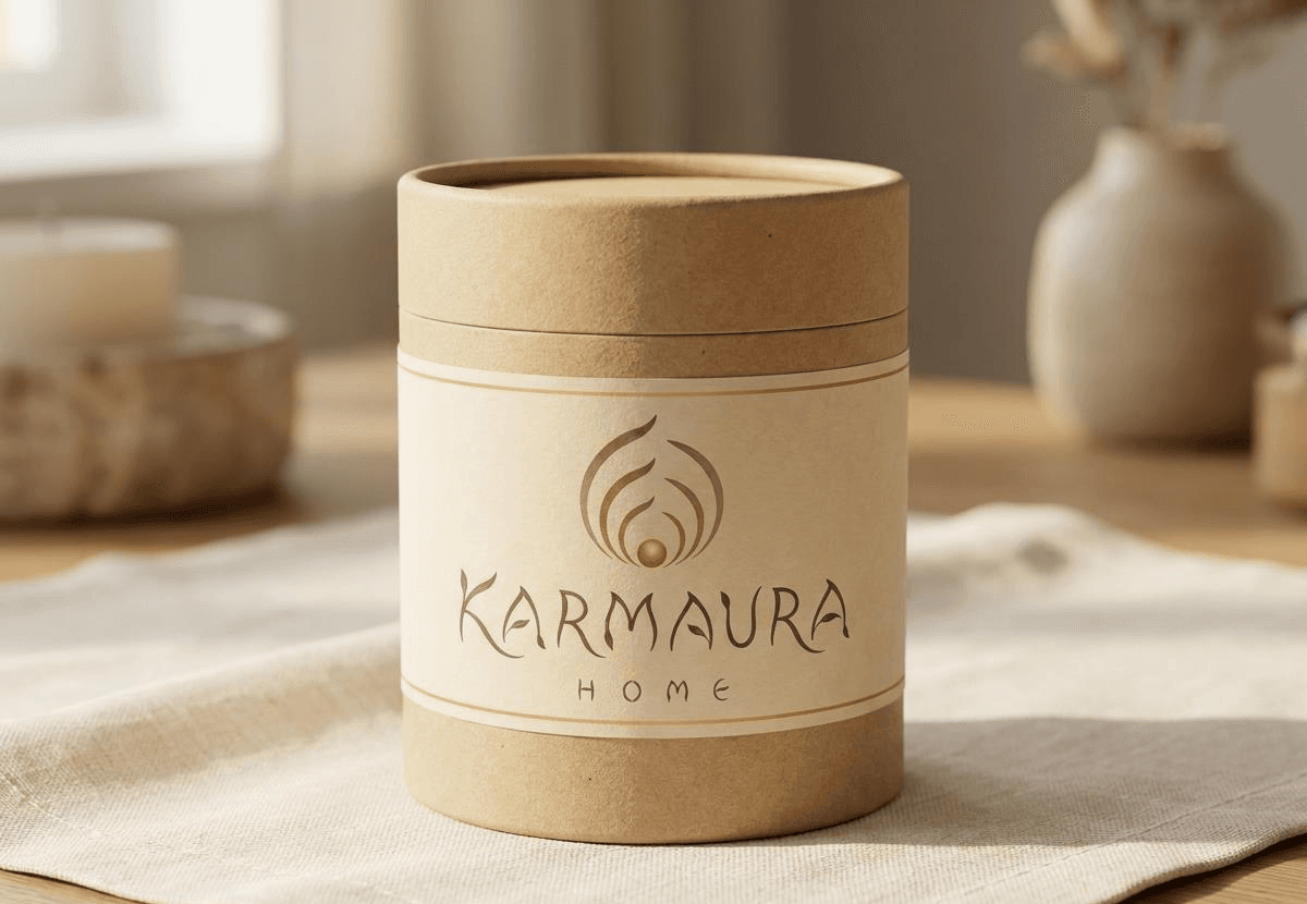 Kraft packaging with the embossed emblem
