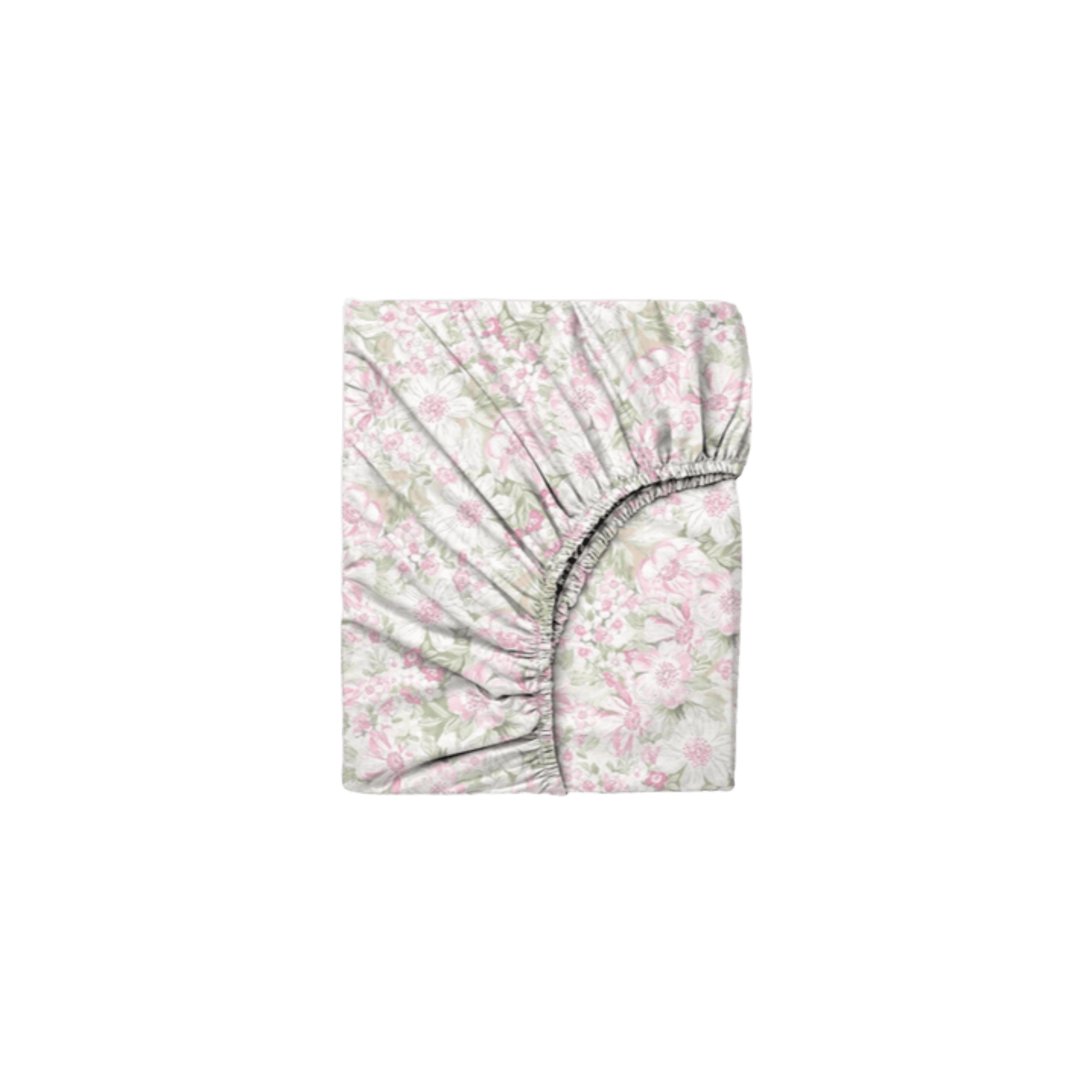 Sateen Fitted Sheet - Fiori Rosa
